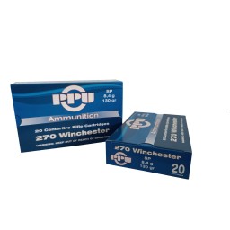 Lot de 2 Boîtes de 20 cartouches Partizan 270 Winchester SP