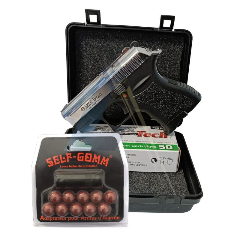 Pack Tir Pistolet Ekol Botan Chromé - calibre 9mm PAK