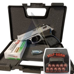 Pack Tir Pistolet Ekol Lady Chromé - calibre 9mm PAK