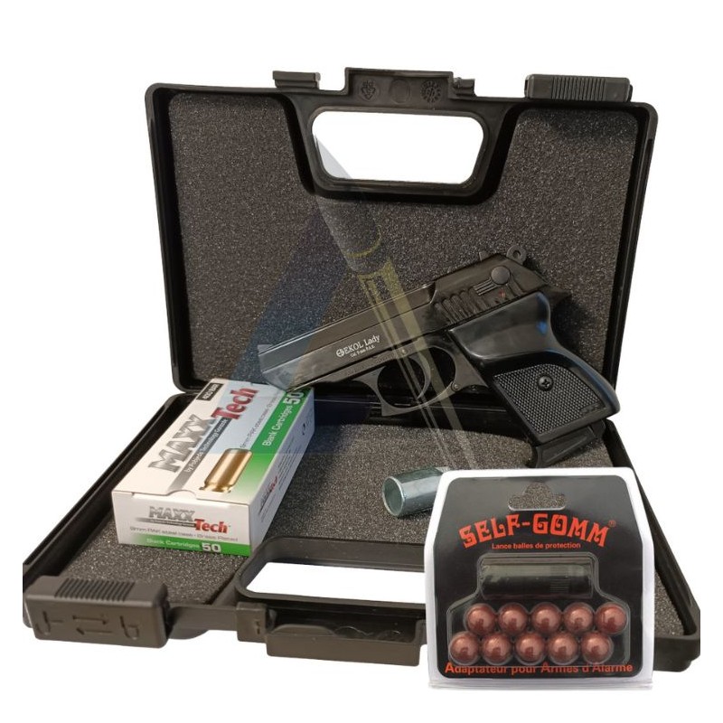 Pack Tir Pistolet Ekol Lady Black - calibre 9mm PAK