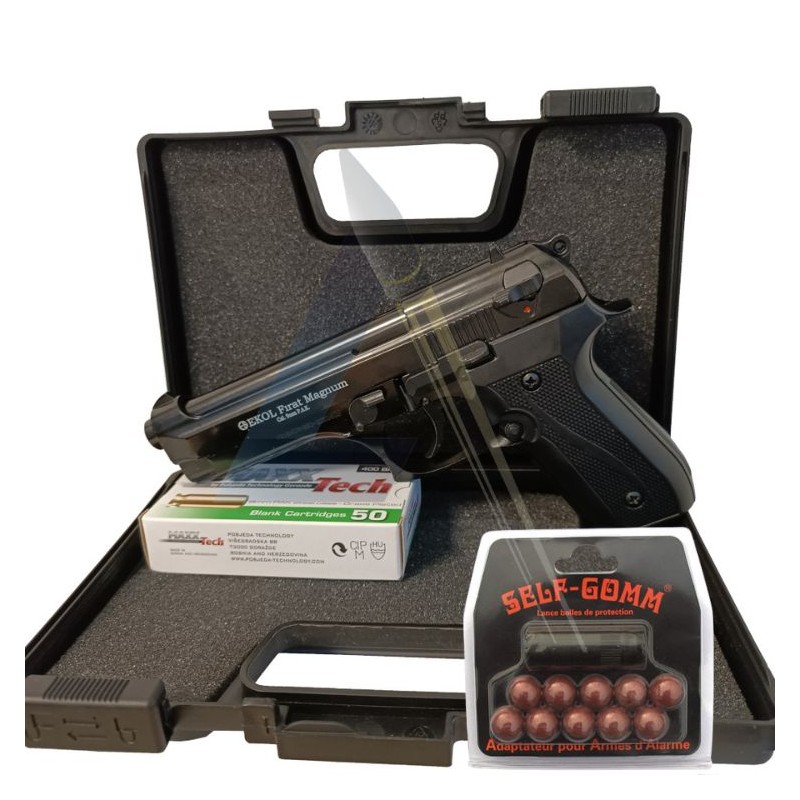 Pack Tir Pistolet Ekol Firat Magnum Black - calibre 9mm PAK