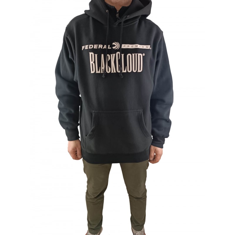 Sweatshirt noir à capuche Fédéral Black Cloud - taille XL