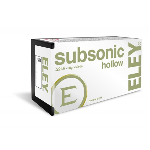 50 Cartouches Eley Subsonic Hollow Point - calibre 22 LR