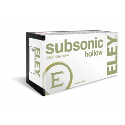 500 Cartouches Eley Subsonic Hollow Point - calibre 22 LR