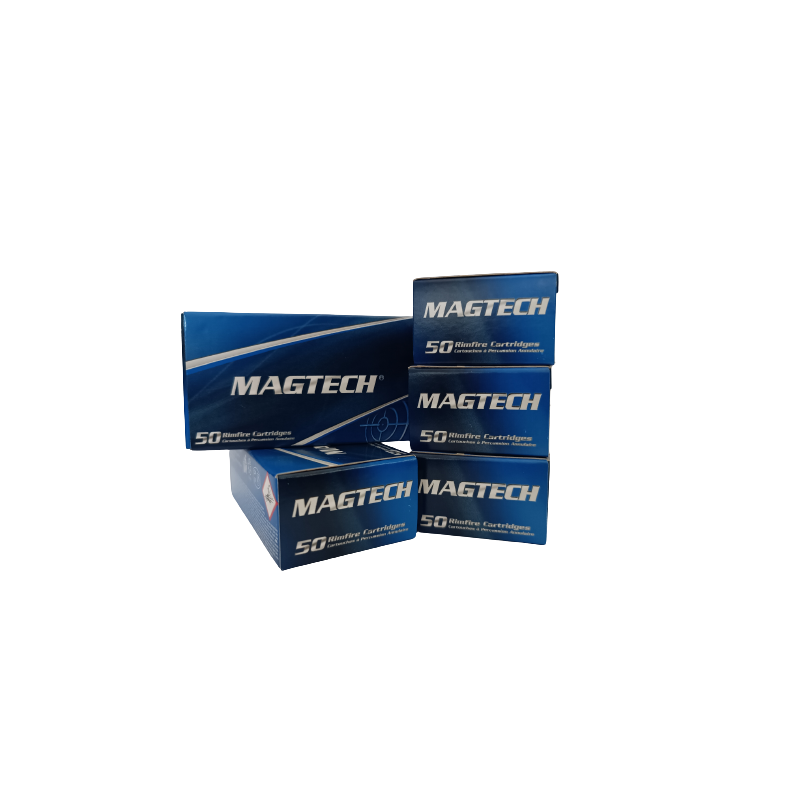 5 Boîtes de 50 cartouches Magtech - calibre 22 LR