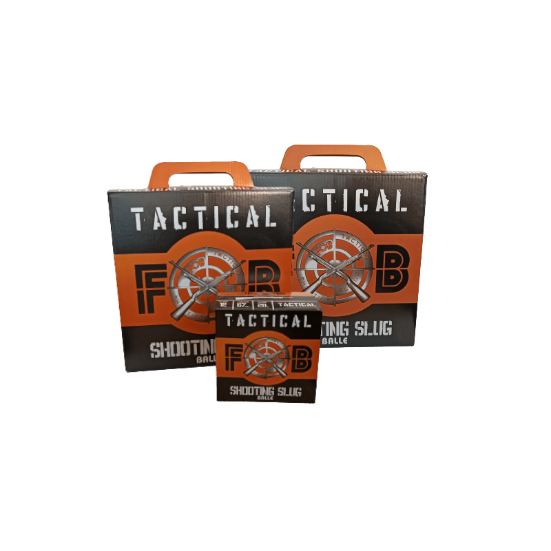 8 Boîtes de 25 balles slug FOB Tactical - calibre 12/67