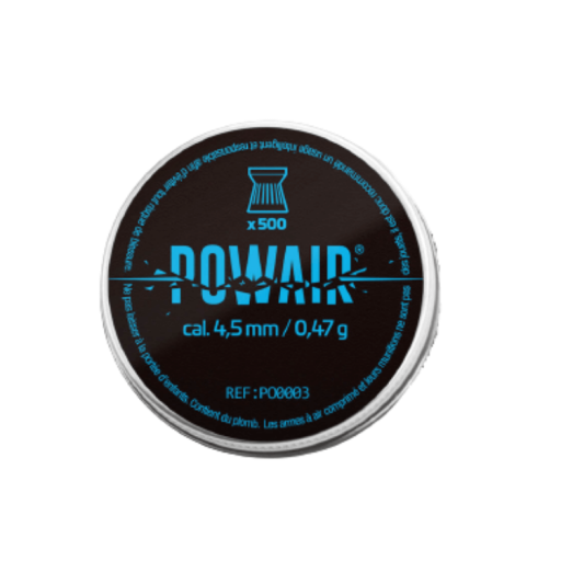 Boîte de 500 plombs plats Powair - calibre 4.5 mm