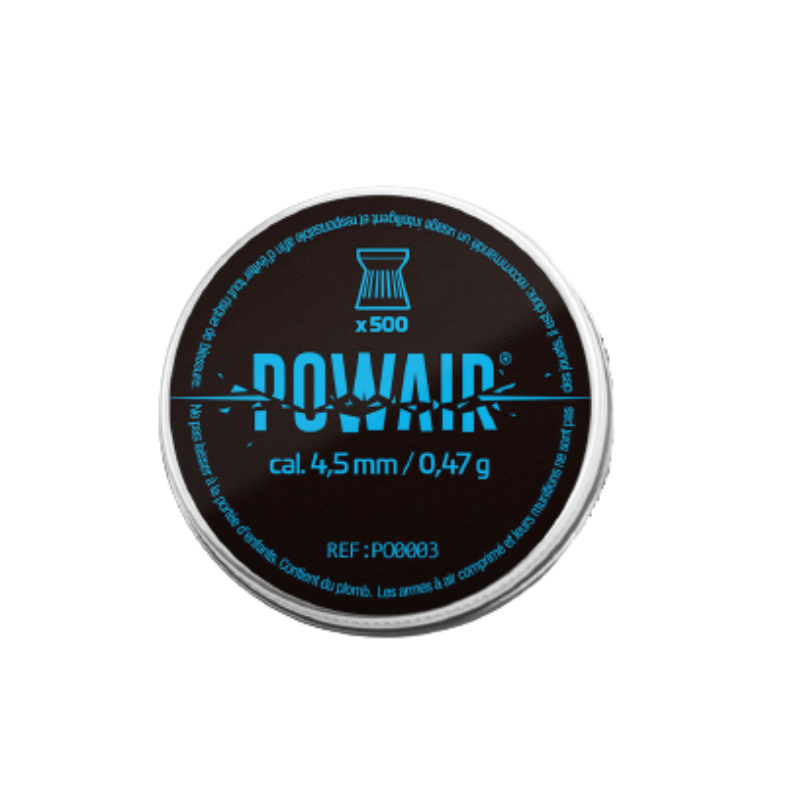 Boîte de 500 plombs plats Powair - calibre 4.5 mm