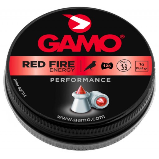125 Plombs Gamo Red Fire Energy - calibre 4.5 mm