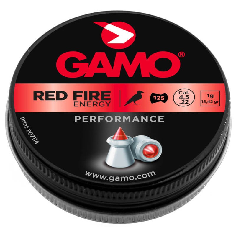 125 Plombs Gamo Red Fire Energy - calibre 4.5 mm