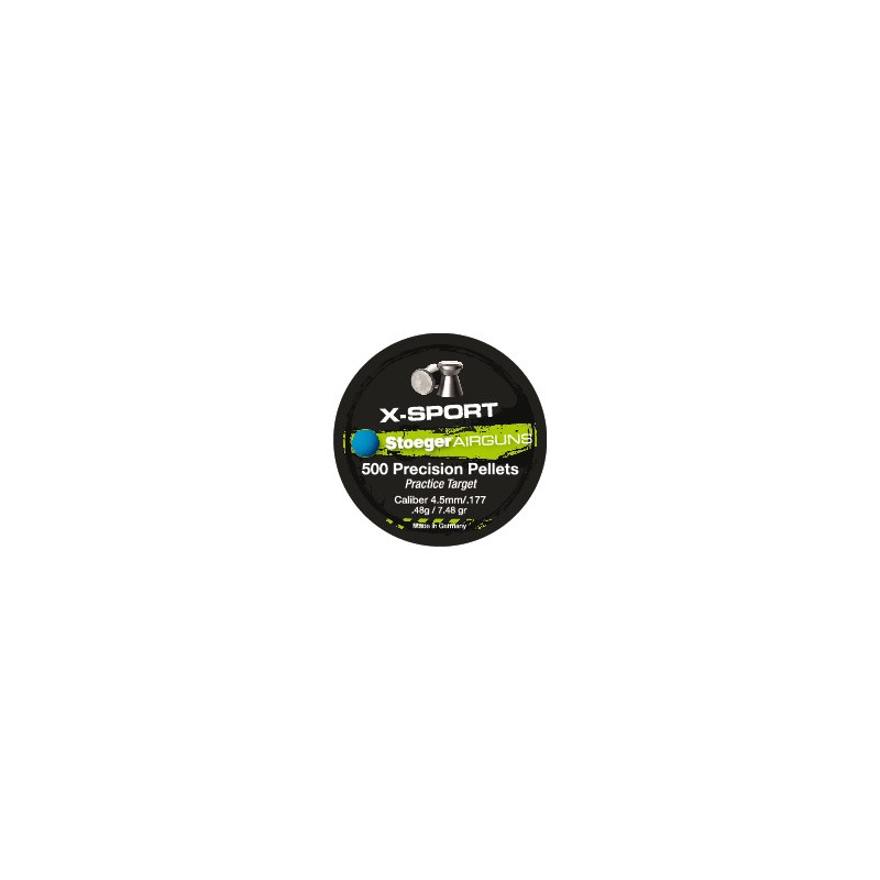 Boîte de 500 plombs plats Stoeger X-Sport - calibre 4,5 mm