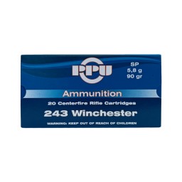 Lot de deux Boîtes de 20 cartouches Partizan calibre 243 Win 90 grains SP