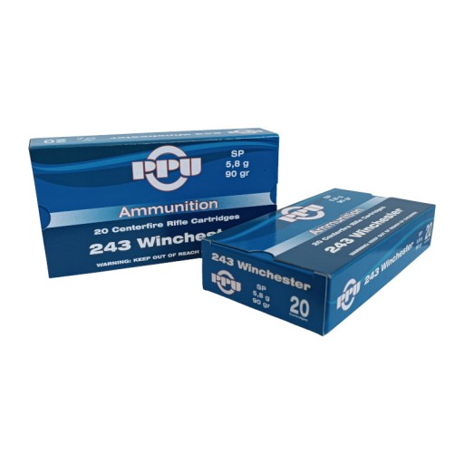 Lot de deux Boîtes de 20 cartouches Partizan calibre 243...