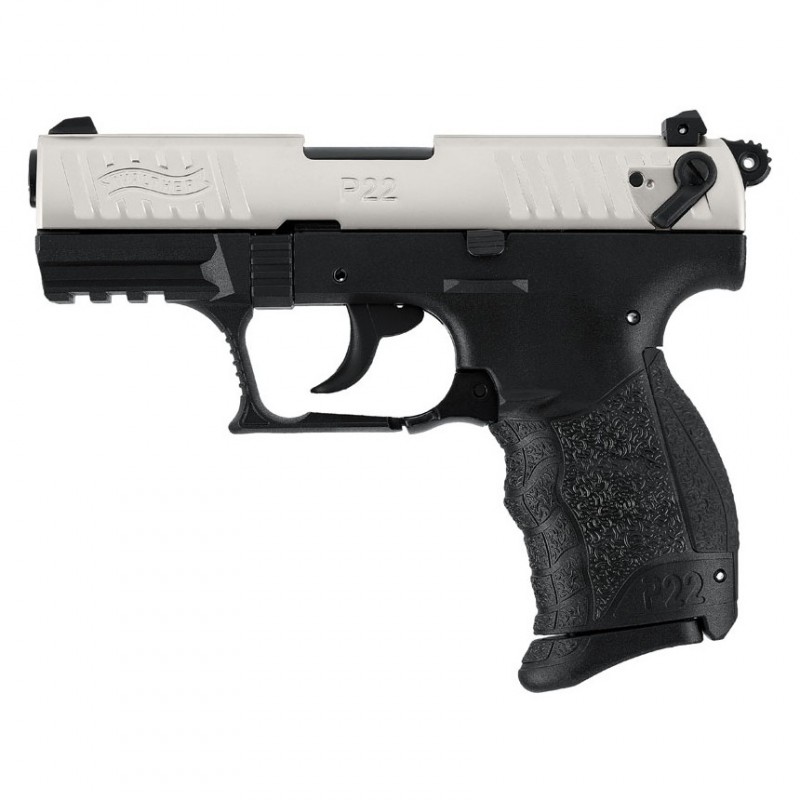 Pistolet à blanc Walther P22Q Nickelé - calibre 9mm PAK