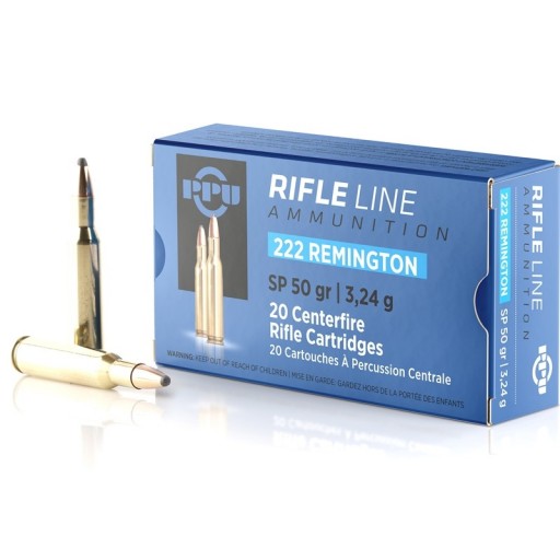 Lot de 2 Boîtes de 20 cartouches Partizan 222 Soft Point 50 grains