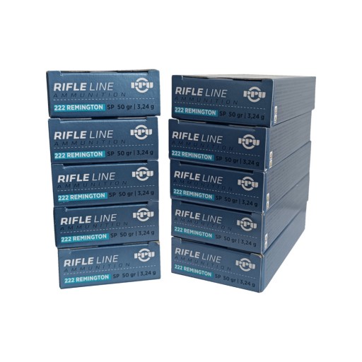 Lot de 10 Boîtes de 20 cartouches Partizan 222 Soft Point...