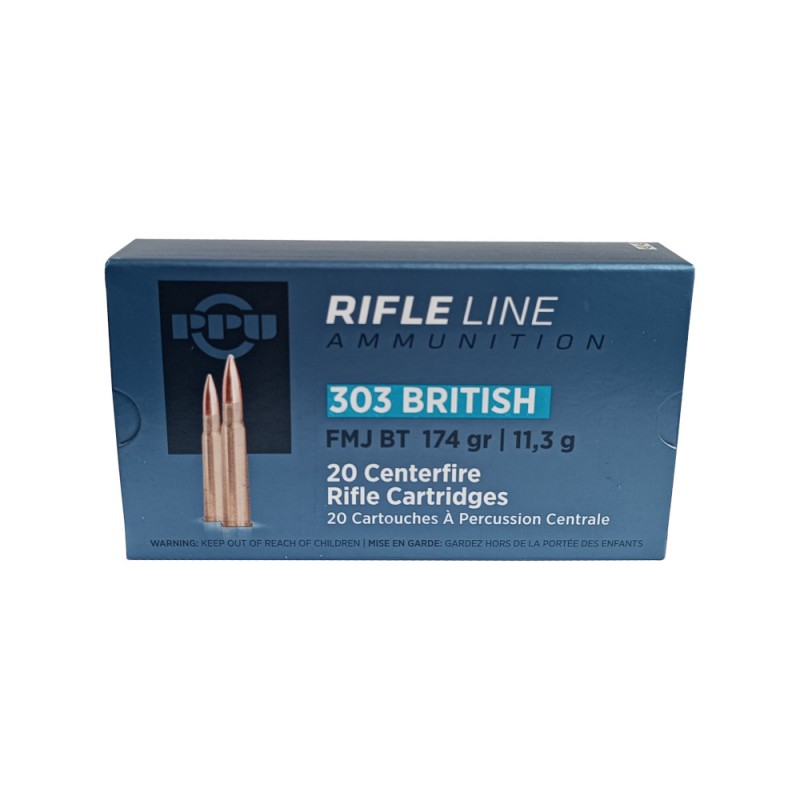 Boîte de 20 cartouches Partizan 303 British 174 grains FMJ BT