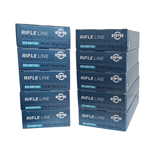 Lot de 10 Boîtes de 20 cartouches Partizan 303 British...