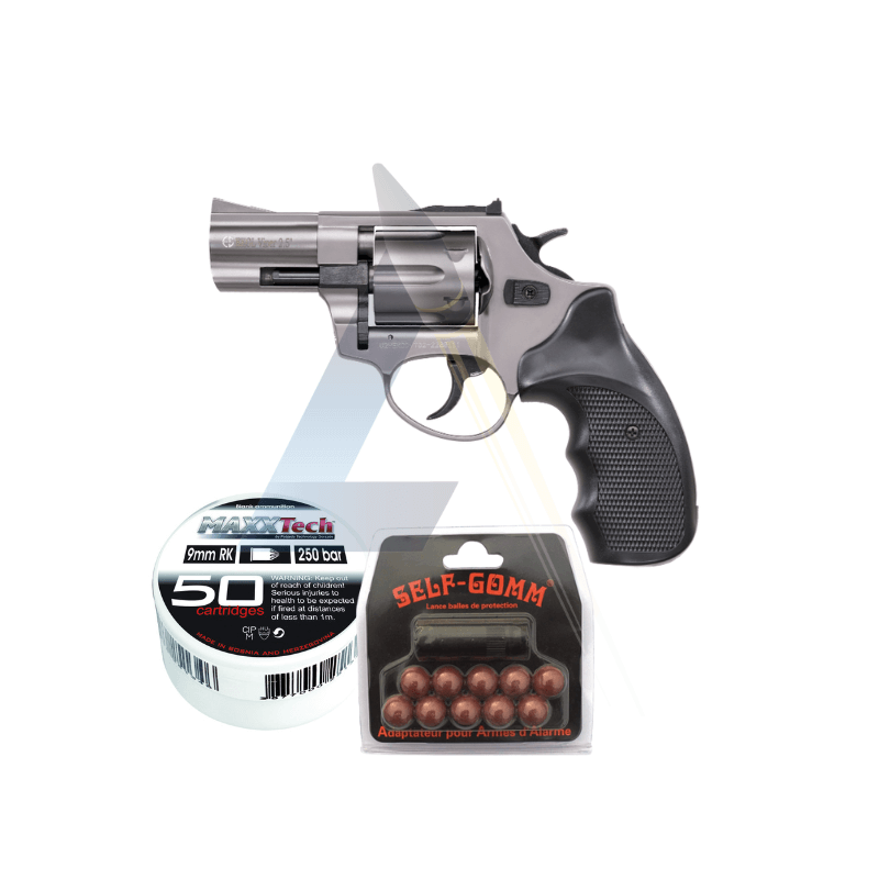 Pack Défense Revolver à blanc Ekol Viper 2.5" Fumé - calibre 9mm RK