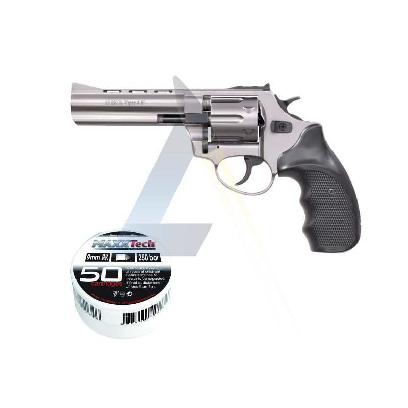Pack Revolver à blanc Ekol Viper 4.5" Fumé - calibre 9mm RK