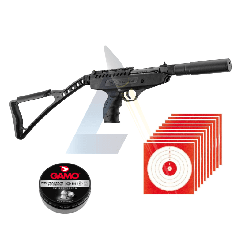 Pack Pistolet BO Manufacture Langley Hitman - calibre 4.5mm