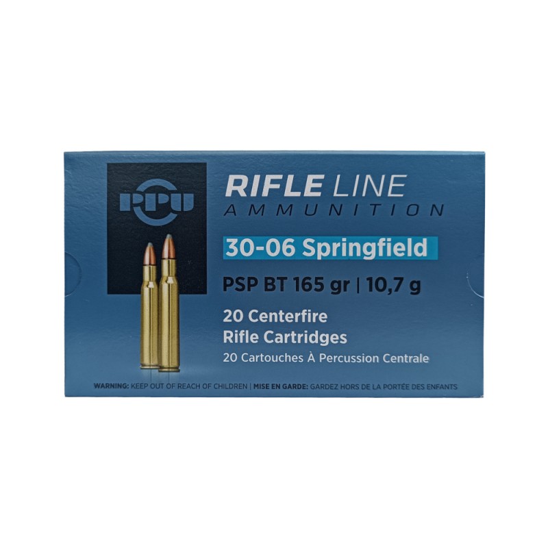 Boîte de 20 cartouches Partizan 30-06 Springfield 165 grains PSP BT