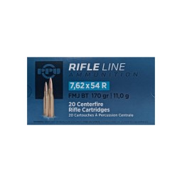Lot de 5 Boîtes de 20 cartouches Partizan 7.62X54R 170 grains FMJ BT