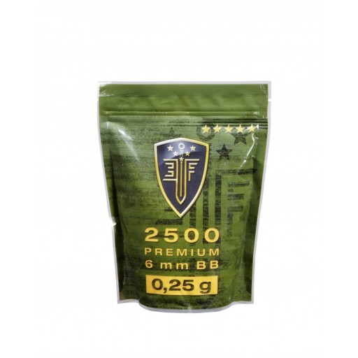 Sachet de 2500 billes blanches Elite Force 0,25g -...