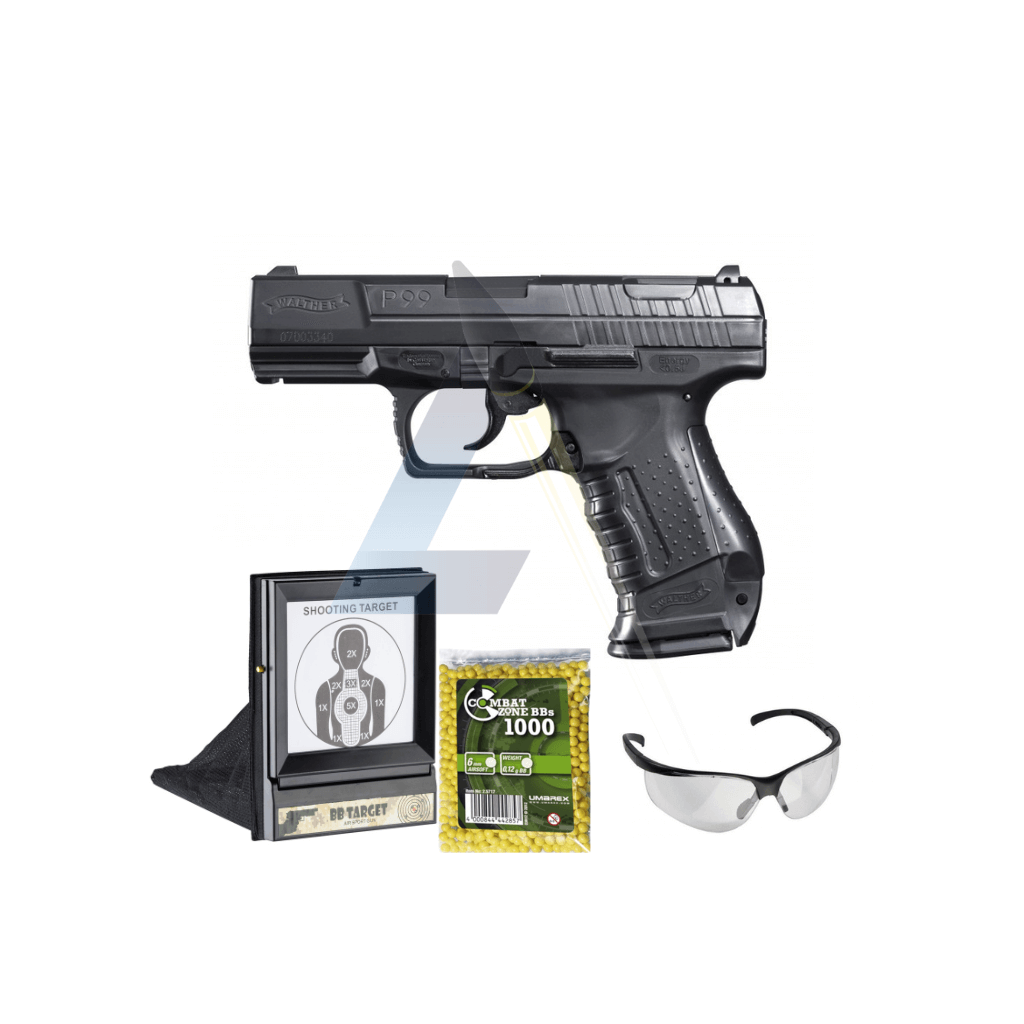 Pack Pistolet Walther P99 0.08 joules - calibre 6mm BBs