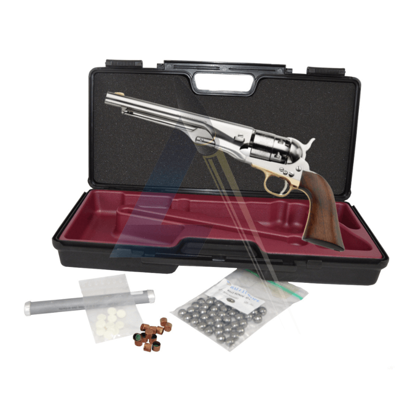 PACK Revolver Pietta  Colt 1860 Army Old Silver Calibre 44 -CASOS44