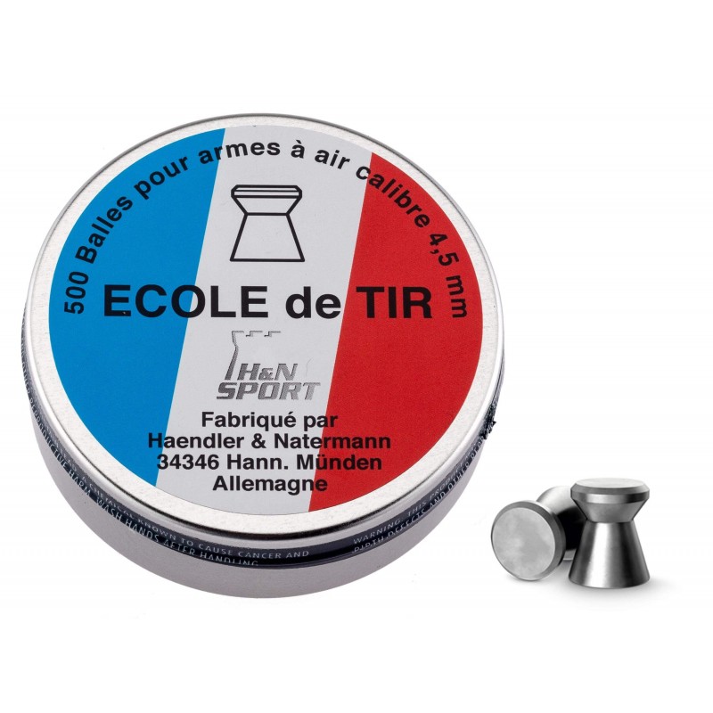 Boîte de 500 plombs Ecole de tir - calibre 4.5mm