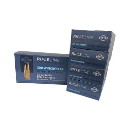 Lot de 5 Boîtes de 20 cartouches Partizan 308 Win 145gr FMJ BT