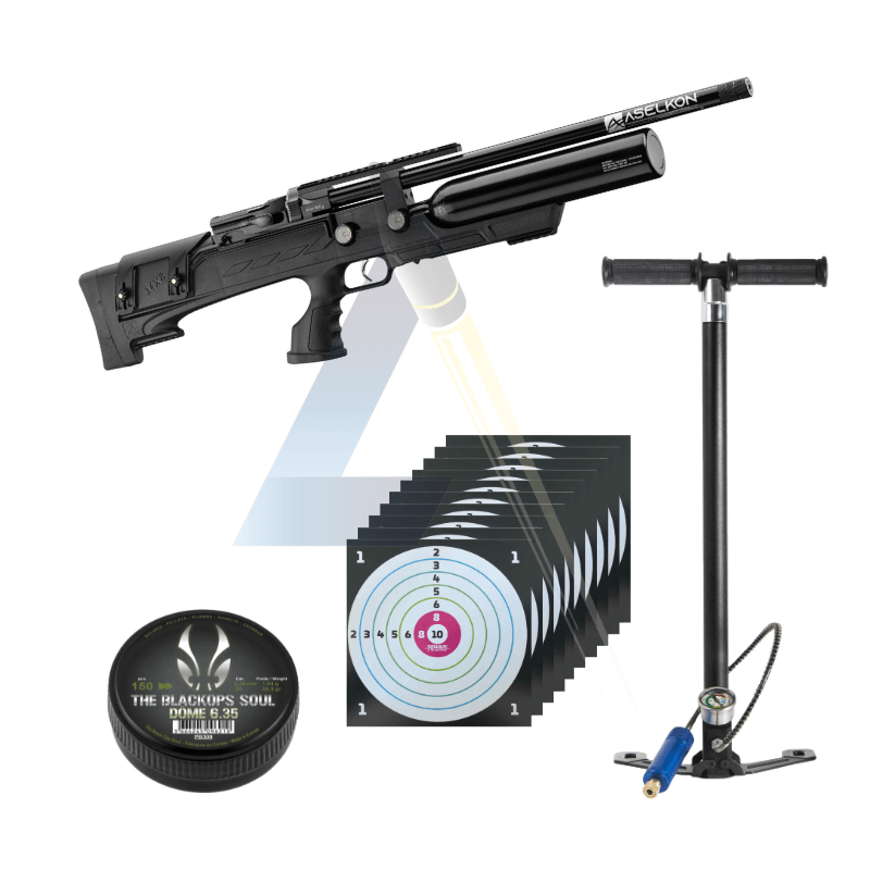 Pack Carabine PCP Aselkon MX8 Evoc - calibre 6,35 mm