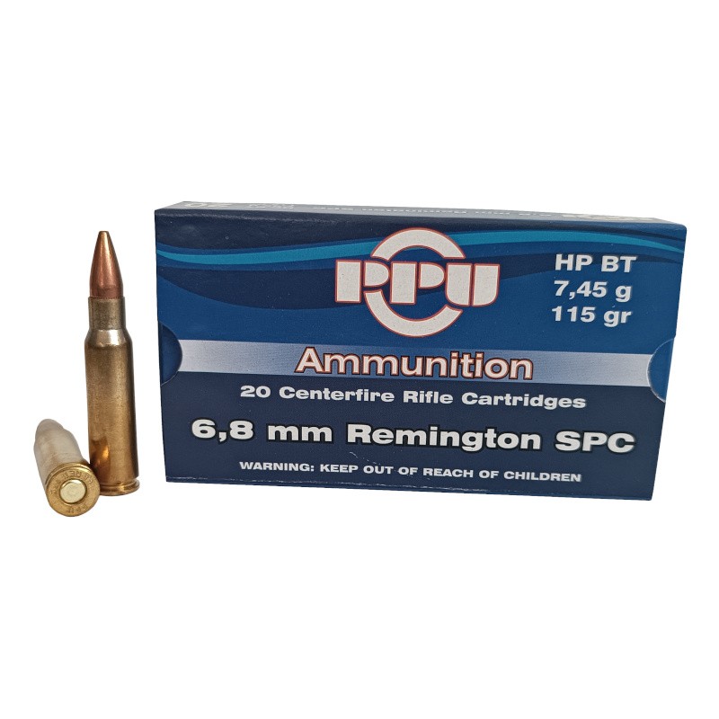 Cartouches Partizan 6,8mm Rem SPC - 115gr HP BT