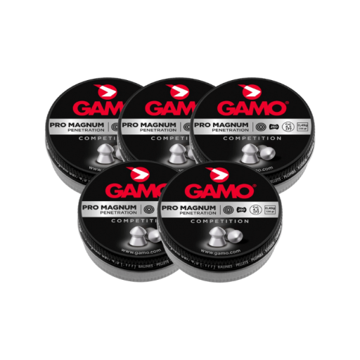 Lot de 5 boîtes 250 Plombs Pro Magnum tête pointue CAL...