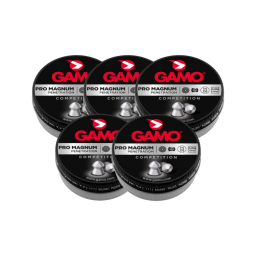 Lot de 5 boîtes 250 Plombs Pro Magnum tête pointue CAL 4.5 mm