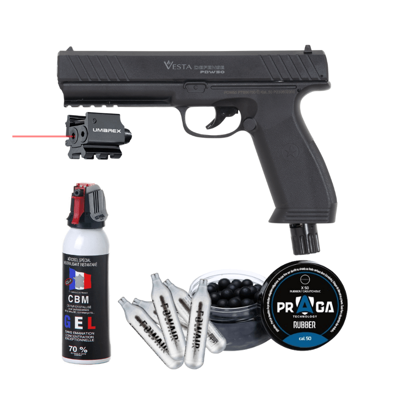 Pack Défense Pistolet Vesta PDW50 17J - calibre 50