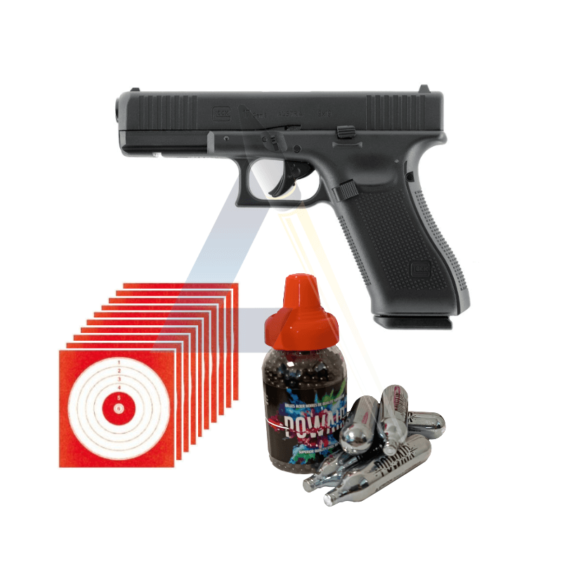 Pack Pistolet Glock 17 Gen5 - calibre 4,5mm BBs