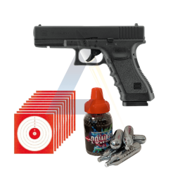 Pack Pistolet Glock 17 Gen3 - calibre 4,5mm BBs