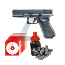 Pack Pistolet Glock 17 Gen4 - calibre 4,5mm BBs