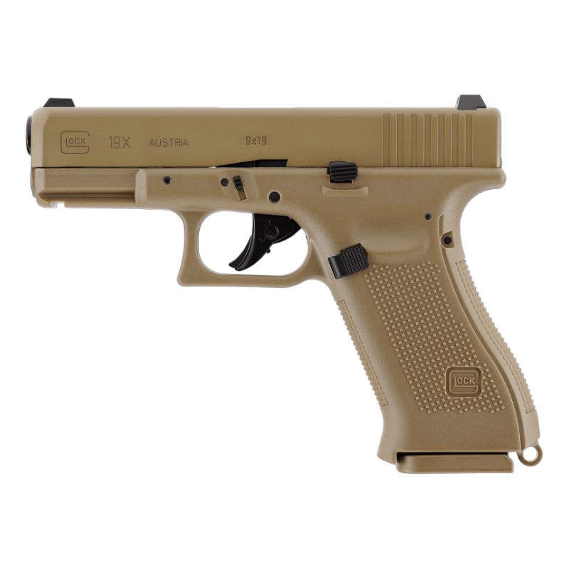Pack Pistolet Glock 19X Coyote Blowback -...