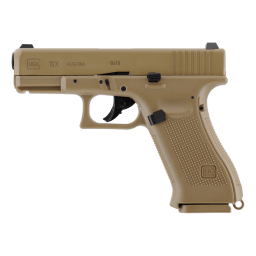 Pack Pistolet Glock 19X Coyote Blowback - calibre 4,5mm BBs