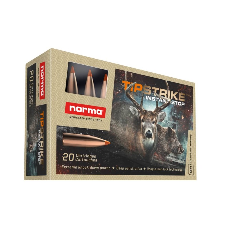 Cartouches Norma Tipstrike 140gr - calibre 270 WSM