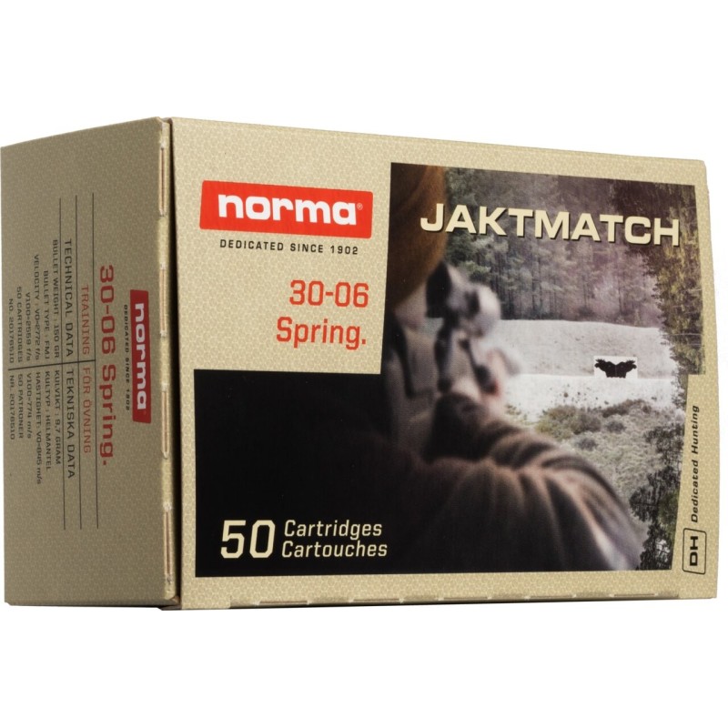 Cartouches Norma Jaktmatch FMJ - calibre 308 Win