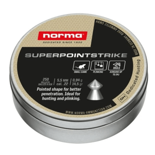 Boîte de 250 plombs Norma Superpoint strike - calibre 5,5mm