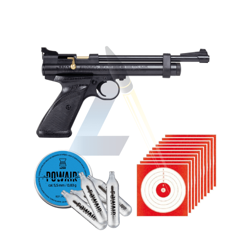 Pack Pistolet Crosman 2240 9,5 Joules - calibre 5,5mm