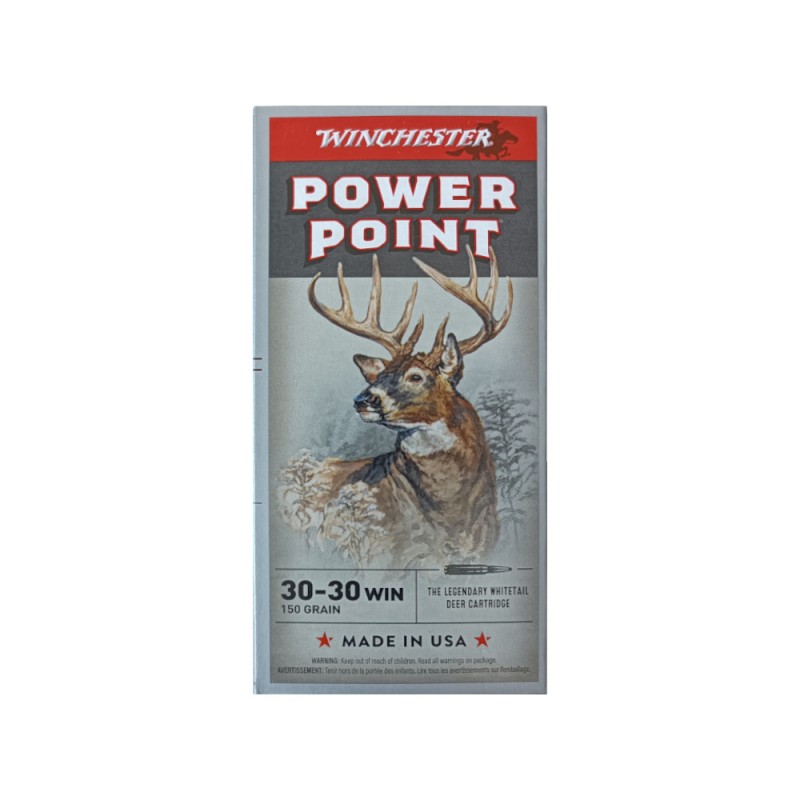 Cartouches Winchester PowerPoint 150gr - calibre 30-30 Win