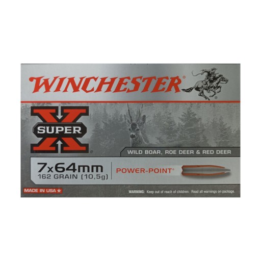 Cartouches Winchester PowerPoint 162gr - calibre 7x64mm