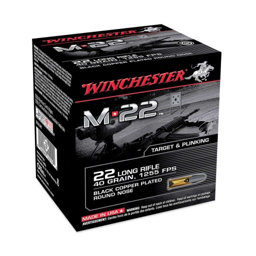 Boîte de 400 Munitions Winchester M22 40gr - calibre 22 LR