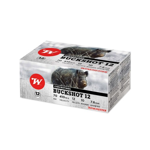 Chevrotines Winchester Buckshot 12 grains - calibre 12/70